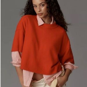 Anthropologie Goldie Crewneck Cashmere Sweater